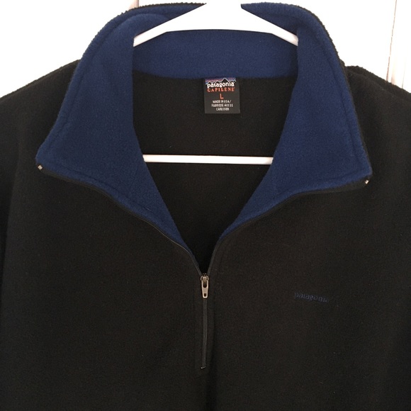 Patagonia 1/4 Zip Fleece Men’s Sweater Black Size L - Picture 4 of 8